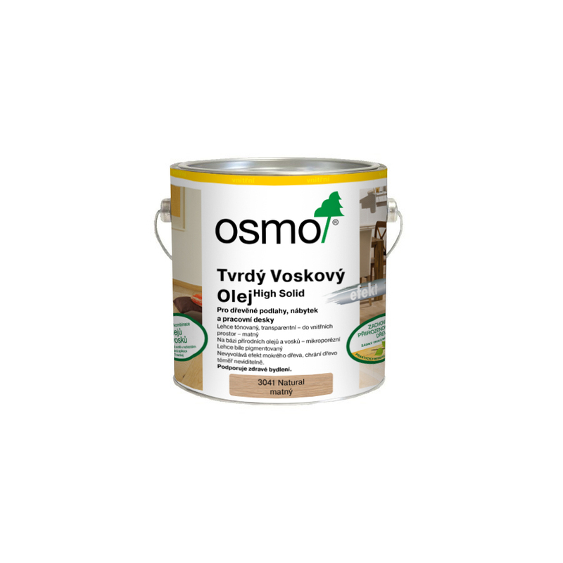 3041 Tvrdý voskový olej, Natural 2,5 l